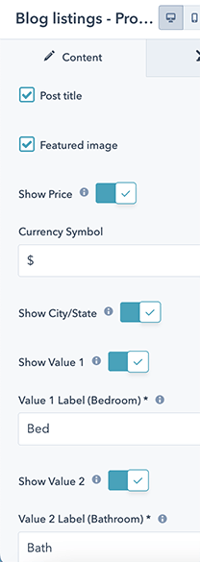 property-listing-blog-settings