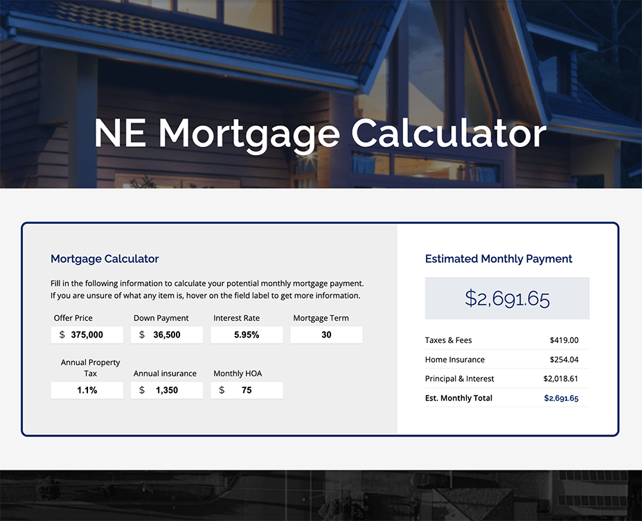 NE Mortgage Calculator